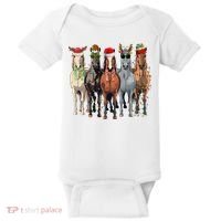 Horse Christmas Lights Holiday Season Xmas Baby Bodysuit thumb 0