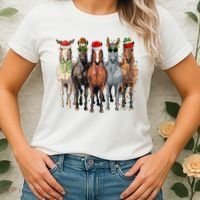 Horse Christmas Lights Holiday Season Xmas Women's T-Shirt thumb 2
