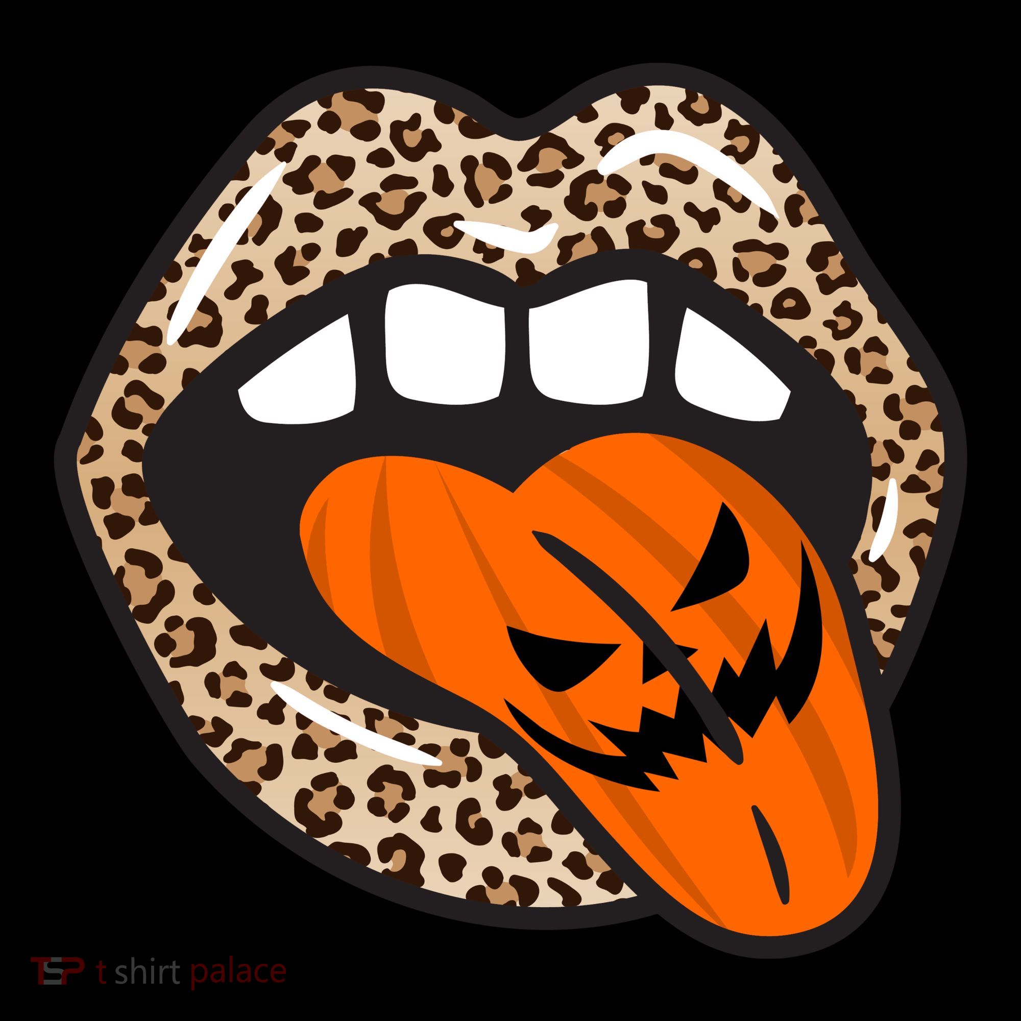 Halloween Cheetah Lips Pumpkin Bucket Hat