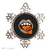 Halloween Cheetah Lips Pumpkin Ornament thumb 0