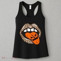 Halloween Cheetah Lips Pumpkin Women's Tank Top thumb 3