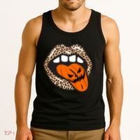 Halloween Cheetah Lips Pumpkin Tank Top thumb 3