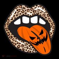 Halloween Cheetah Lips Pumpkin Tank Top thumb 6
