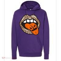 Halloween Cheetah Lips Pumpkin Hoodie thumb 0