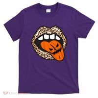 Halloween Cheetah Lips Pumpkin T-Shirt thumb 0
