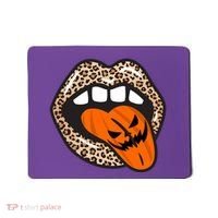 Halloween Cheetah Lips Pumpkin Mousepad thumb 0
