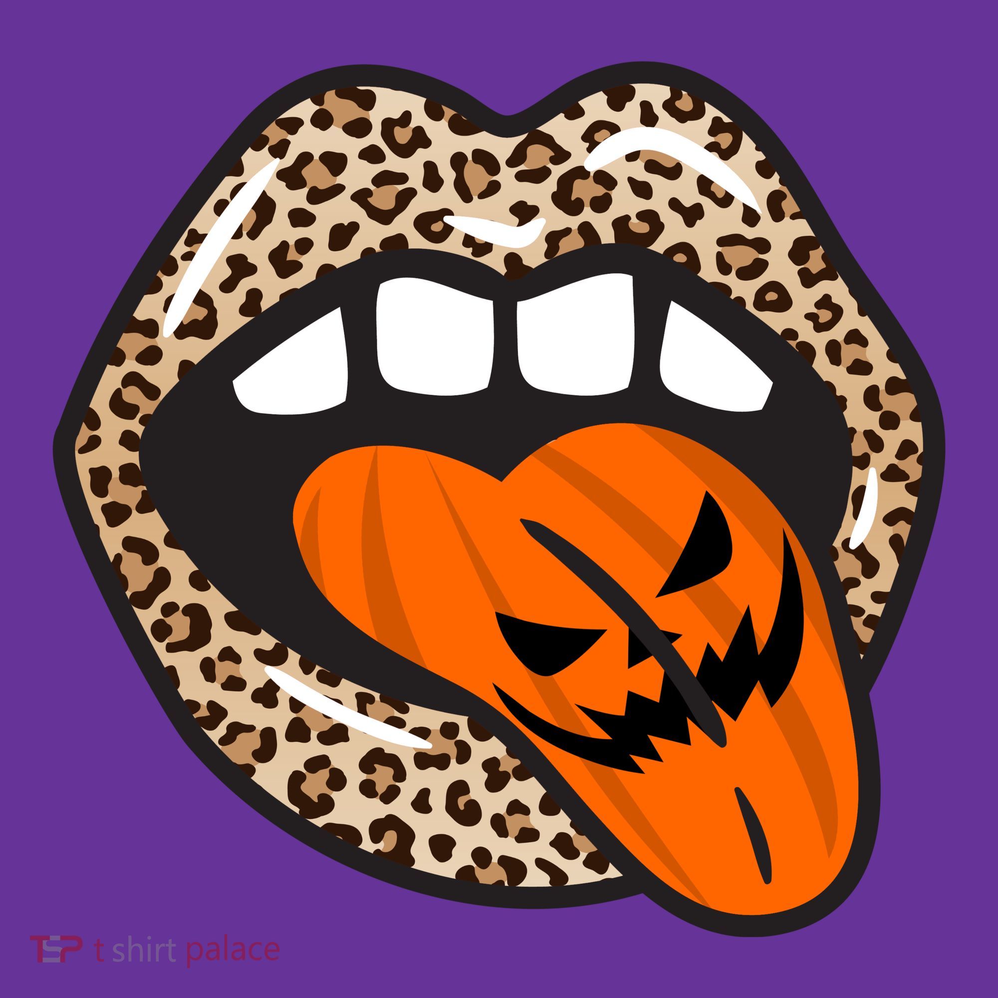 Halloween Cheetah Lips Pumpkin Toddler Hoodie