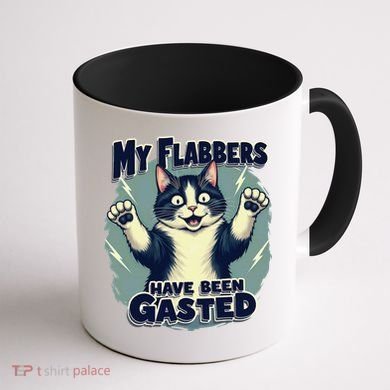 Humor Cat My Flabbers Have Been Gasted Coffee Mug back