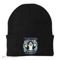 Humor Cat My Flabbers Have Been Gasted Beanie thumb 0