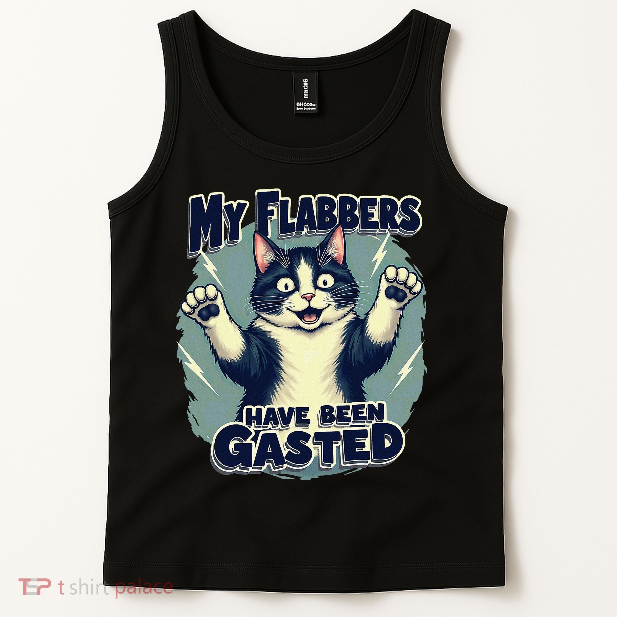 Humor Cat My Flabbers Have Been Gasted Tank Top