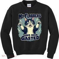 Humor Cat My Flabbers Have Been Gasted Kids Sweatshirt thumb 0