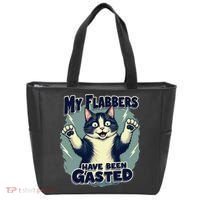 Humor Cat My Flabbers Have Been Gasted Tote Bag thumb 0
