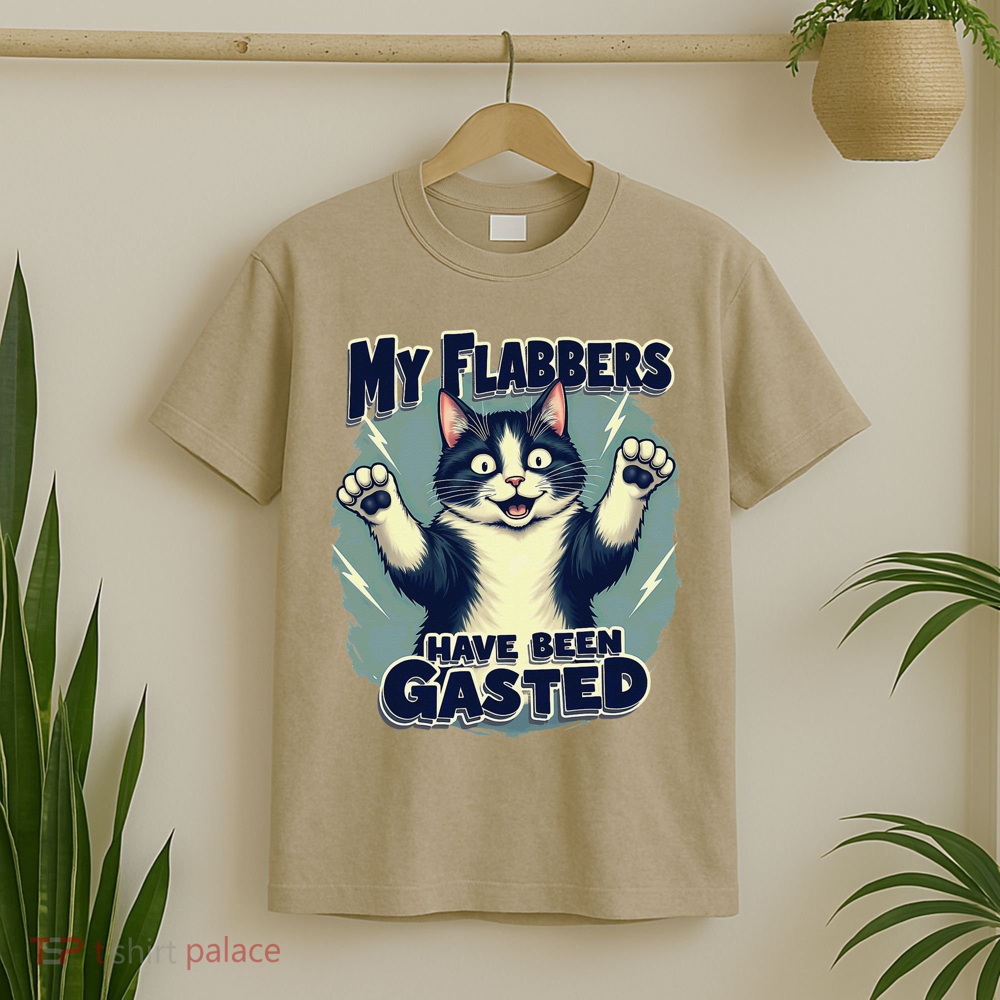 Humor Cat My Flabbers Have Been Gasted T-Shirt