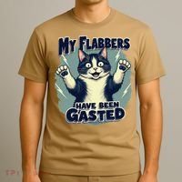 Humor Cat My Flabbers Have Been Gasted T-Shirt thumb 3