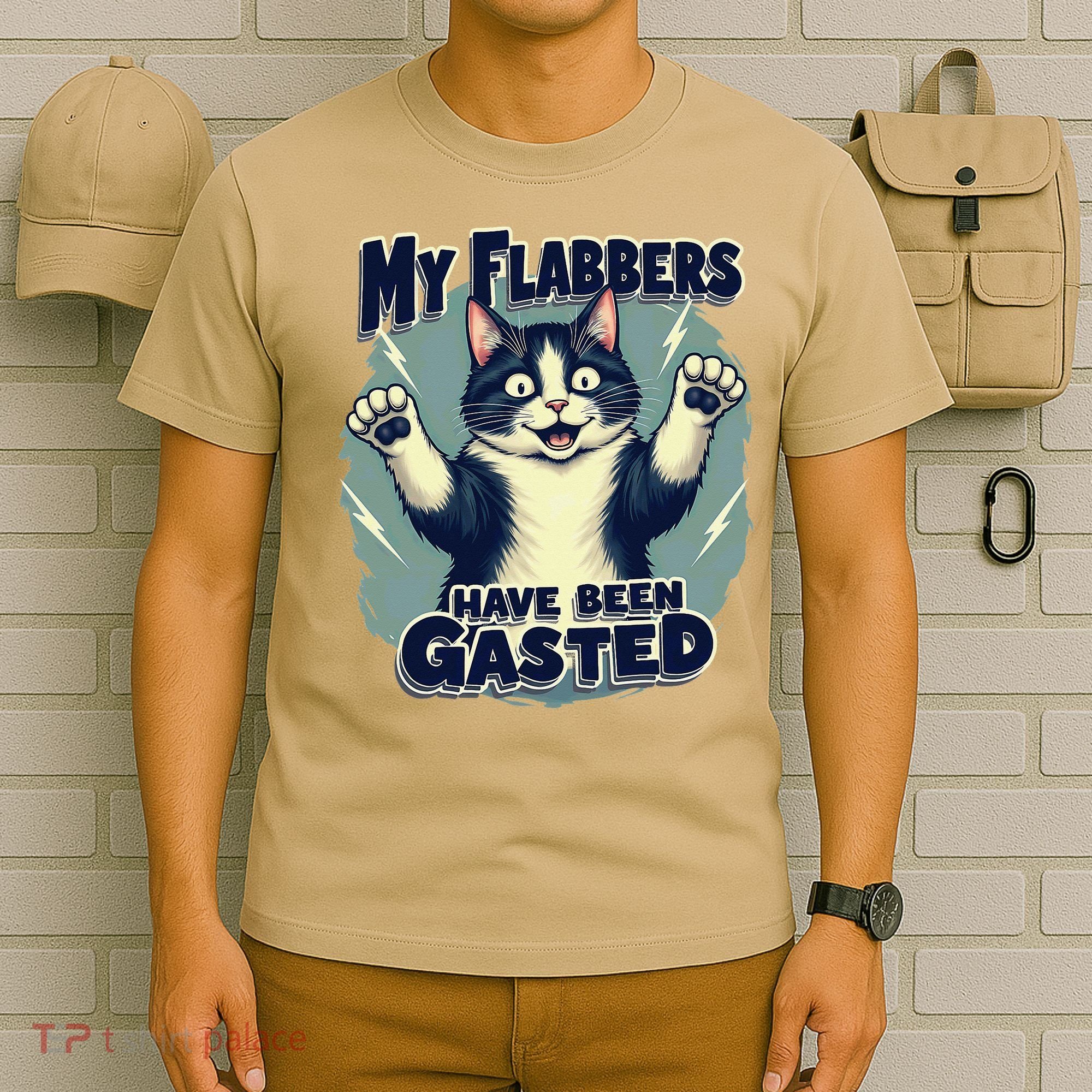 Humor Cat My Flabbers Have Been Gasted T-Shirt