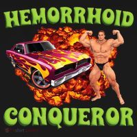 Hemorrhoid Conqueror Meme Weird Offensive Cringe Joke Tank Top thumb 6