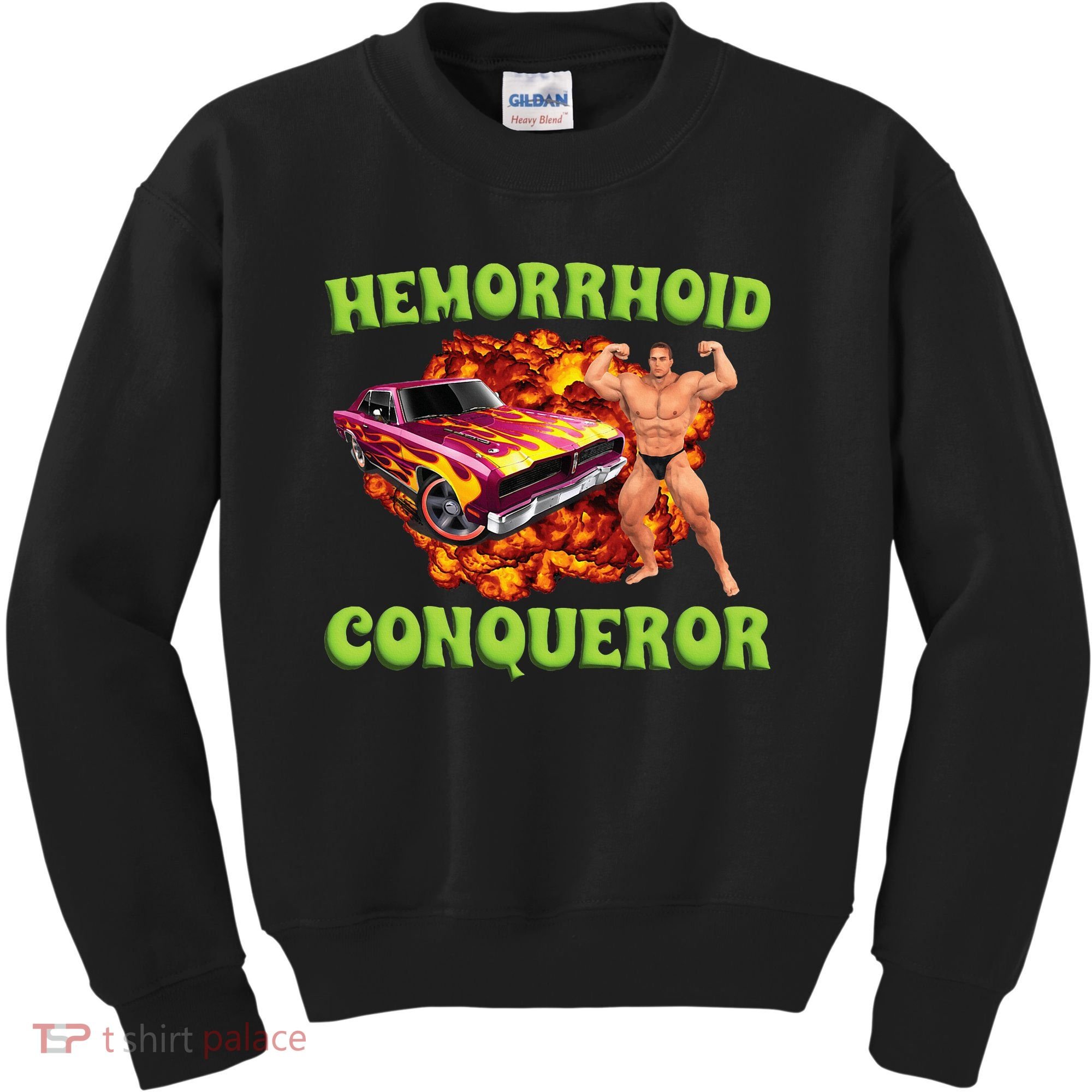 Hemorrhoid Conqueror Meme Weird Offensive Cringe Joke Kids Sweatshirt