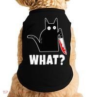 Halloween Costume Murderous Cat Bloody Knife Doggie Tank thumb 0
