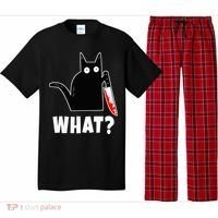 Halloween Costume Murderous Cat Bloody Knife Pajama Set thumb 0
