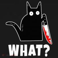 Halloween Costume Murderous Cat Bloody Knife Women's Hoodie thumb 2