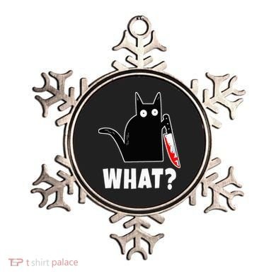 Halloween Costume Murderous Cat Bloody Knife Ornament