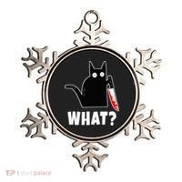 Halloween Costume Murderous Cat Bloody Knife Ornament thumb 0