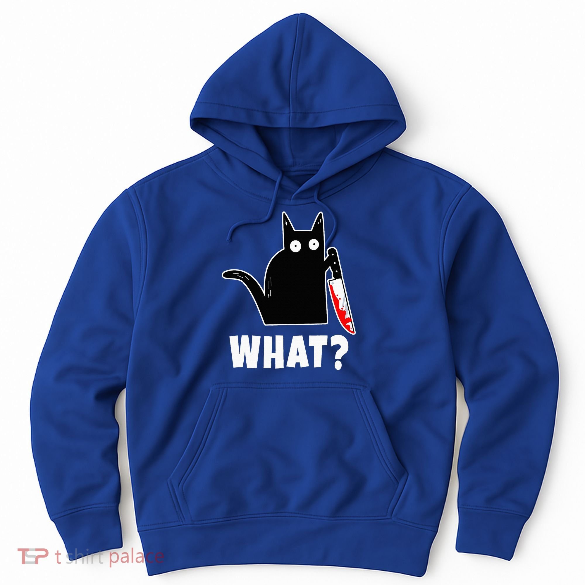 Halloween Costume Murderous Cat Bloody Knife Hoodie