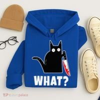 Halloween Costume Murderous Cat Bloody Knife Hoodie thumb 4