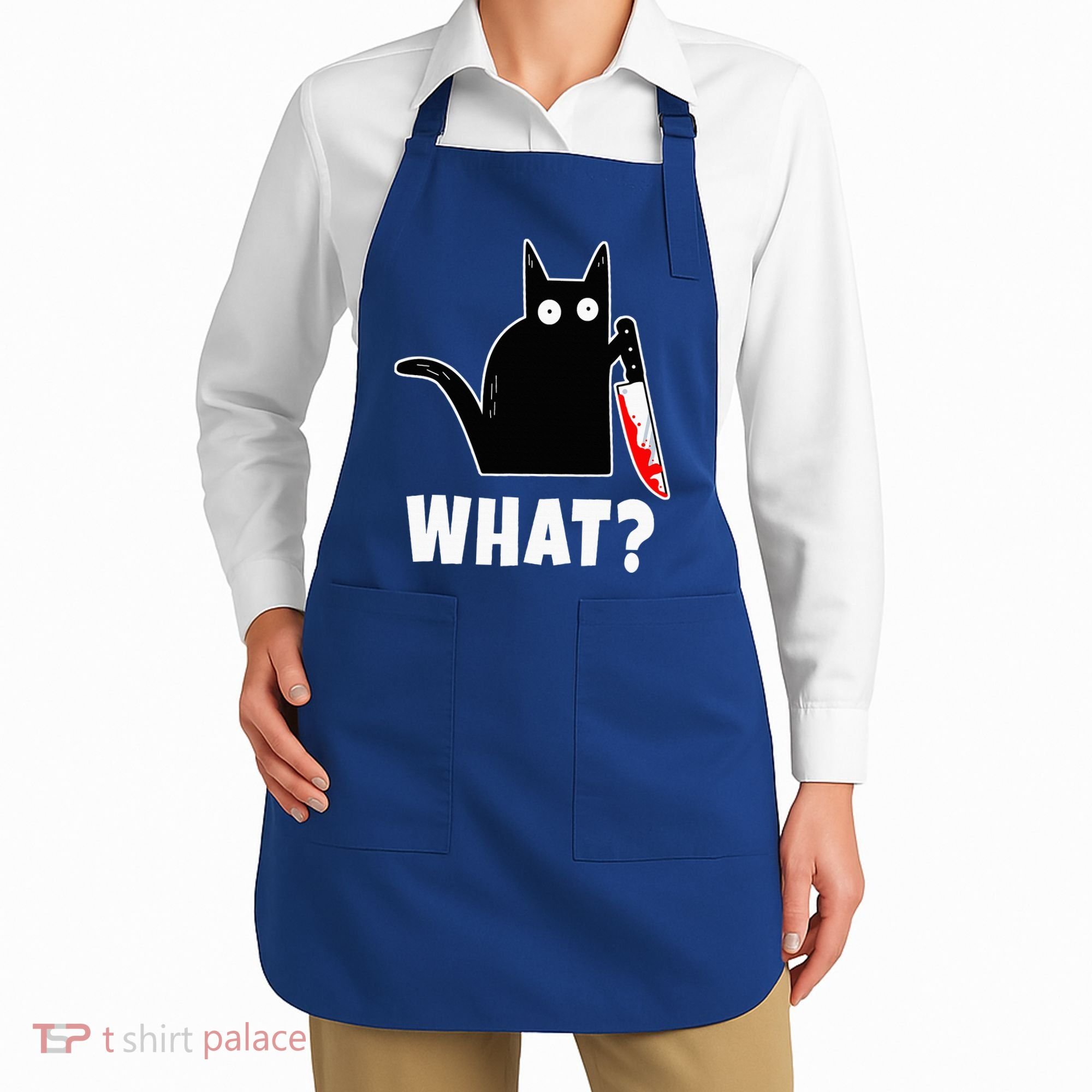 Halloween Costume Murderous Cat Bloody Knife Apron