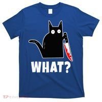 Halloween Costume Murderous Cat Bloody Knife T-Shirt thumb 0