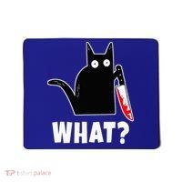 Halloween Costume Murderous Cat Bloody Knife Mousepad thumb 0