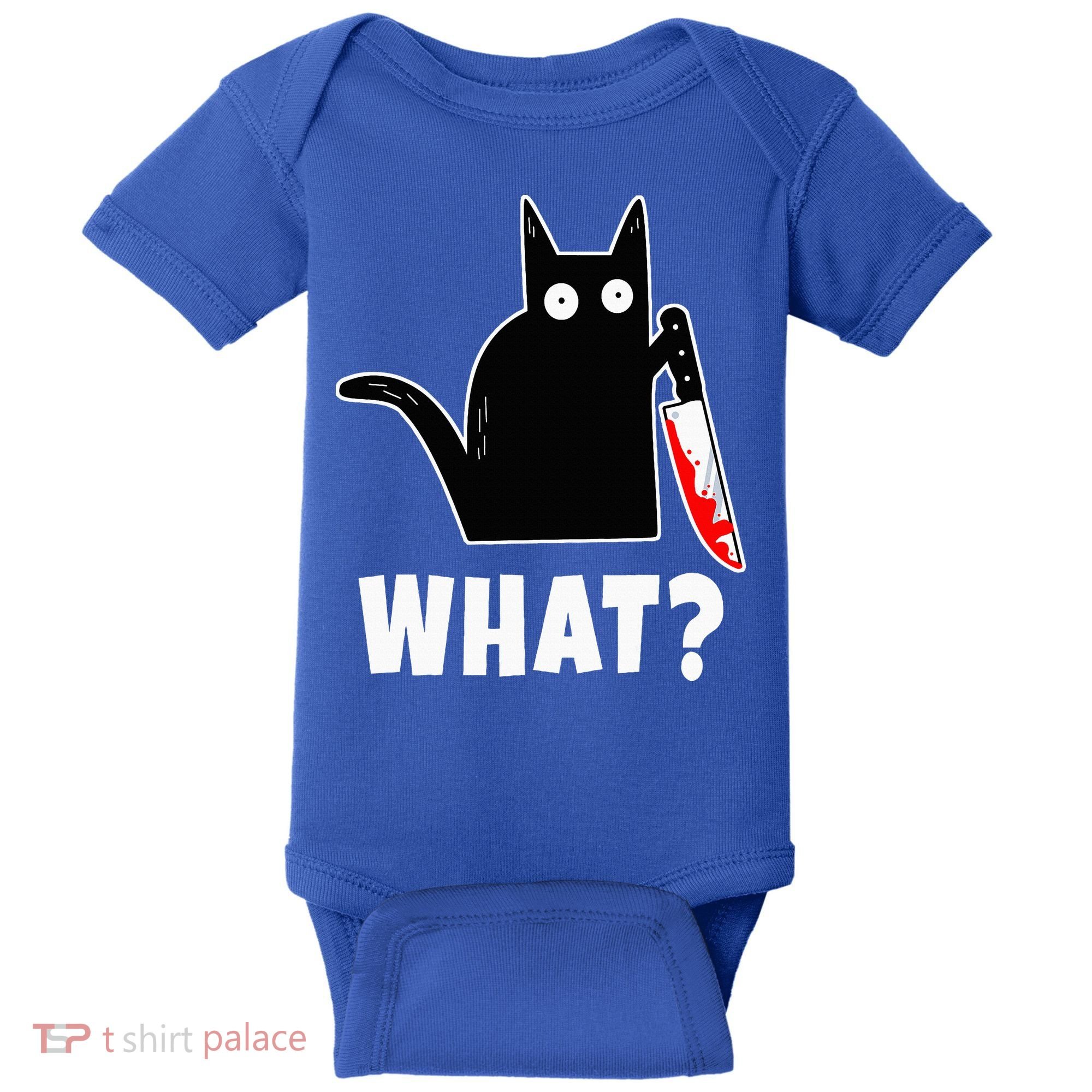 Halloween Costume Murderous Cat Bloody Knife Baby Bodysuit