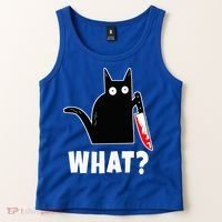Halloween Costume Murderous Cat Bloody Knife Tank Top thumb 2