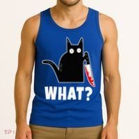 Halloween Costume Murderous Cat Bloody Knife Tank Top thumb 3