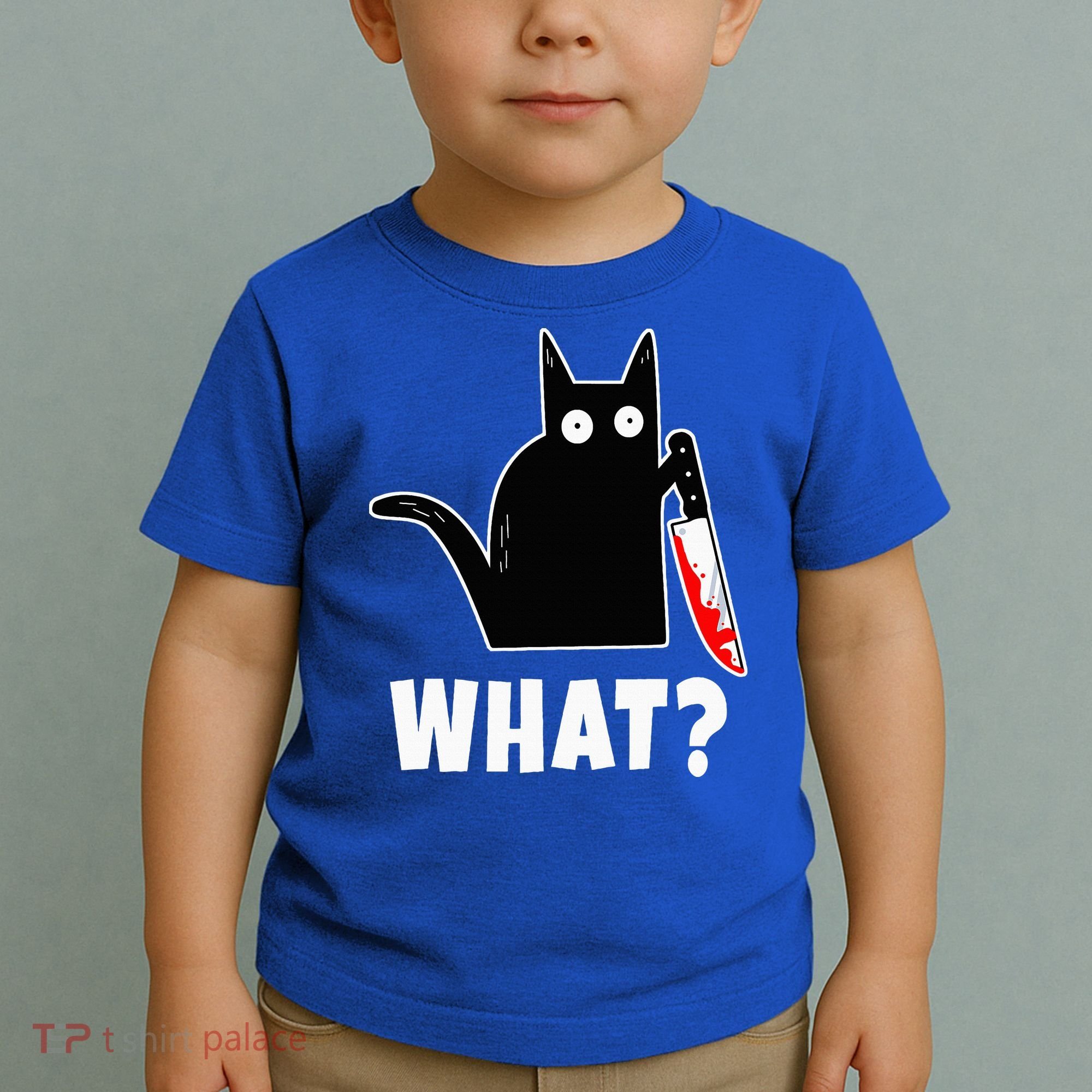 Halloween Costume Murderous Cat Bloody Knife Toddler T-Shirt