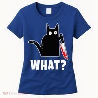 Halloween Costume Murderous Cat Bloody Knife Women's T-Shirt thumb 0