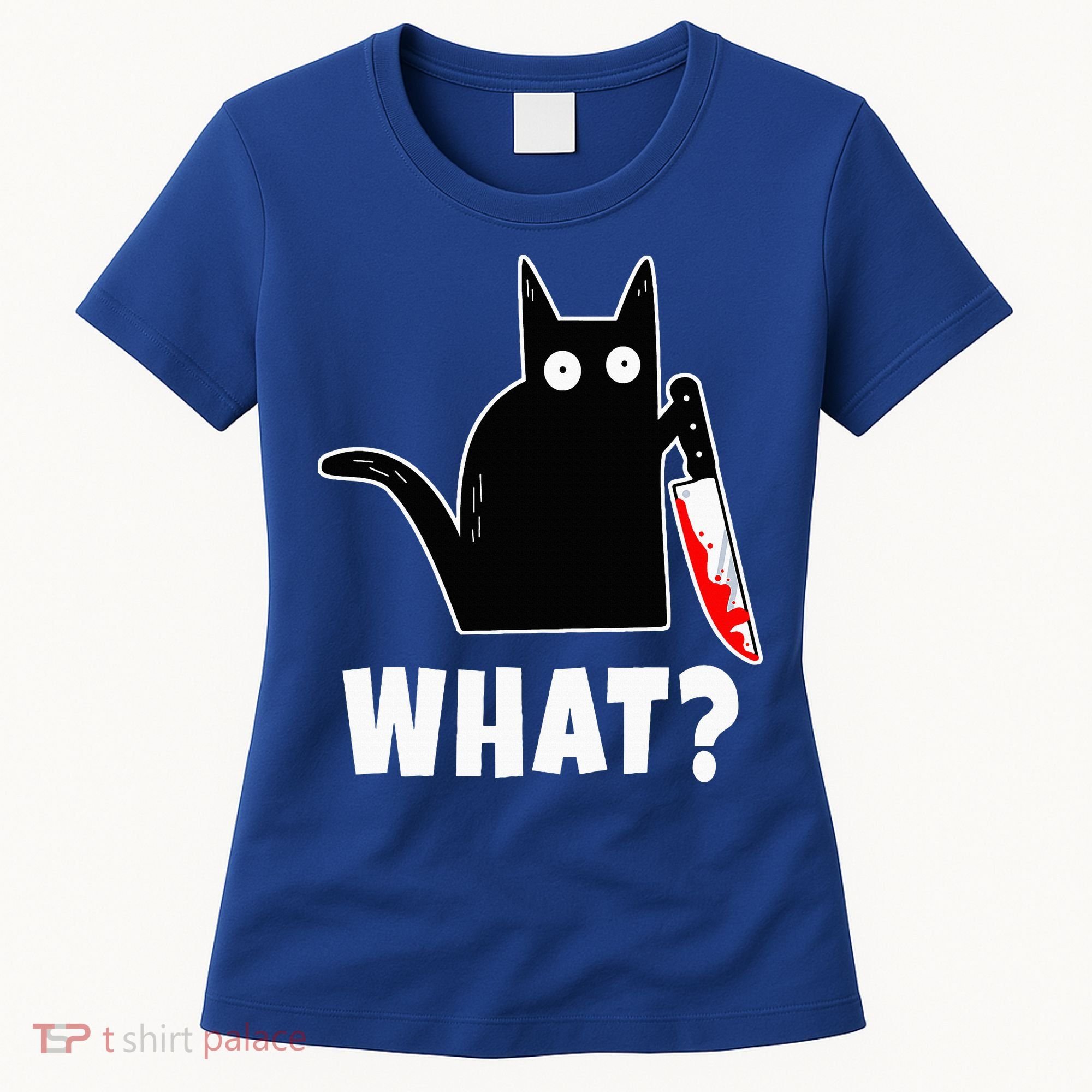 Halloween Costume Murderous Cat Bloody Knife Women's T-Shirt