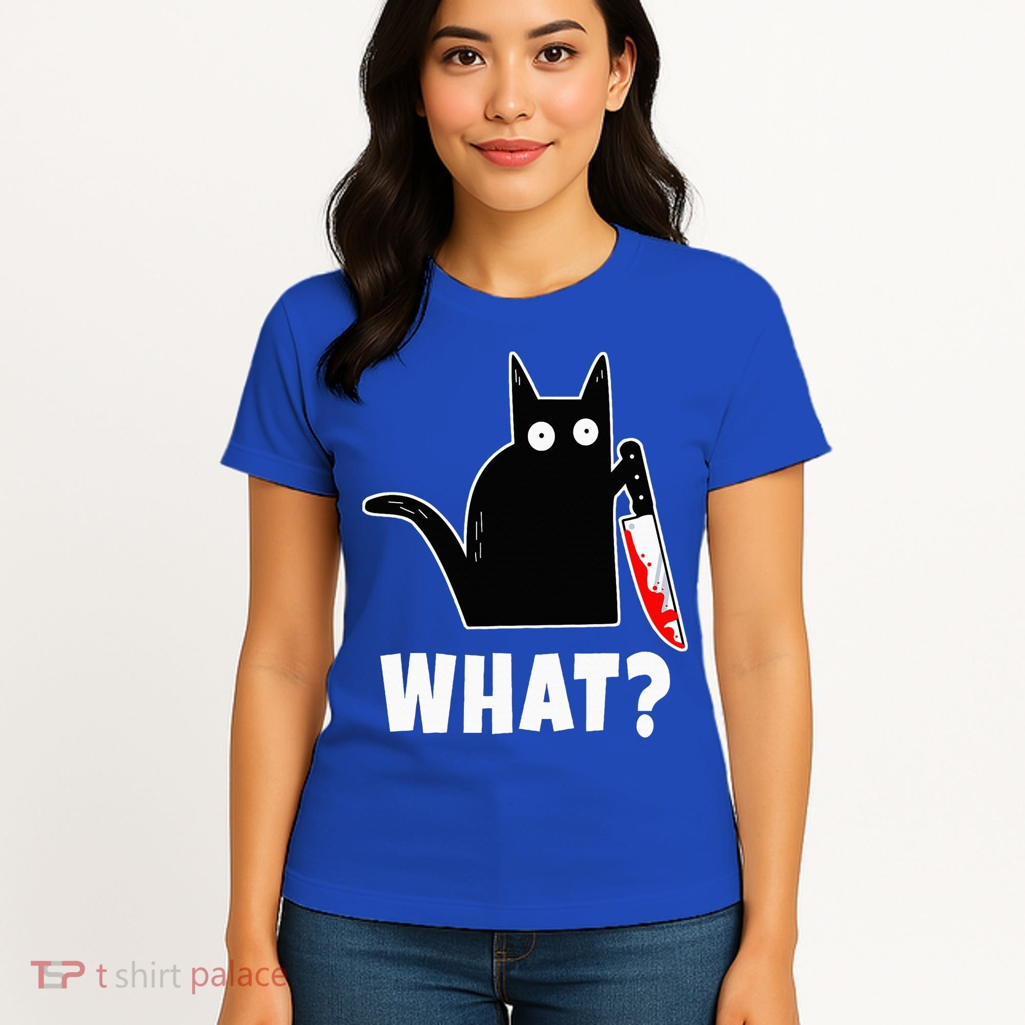 Halloween Costume Murderous Cat Bloody Knife Women's T-Shirt