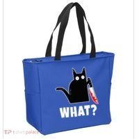 Halloween Costume Murderous Cat Bloody Knife Tote Bag thumb 2