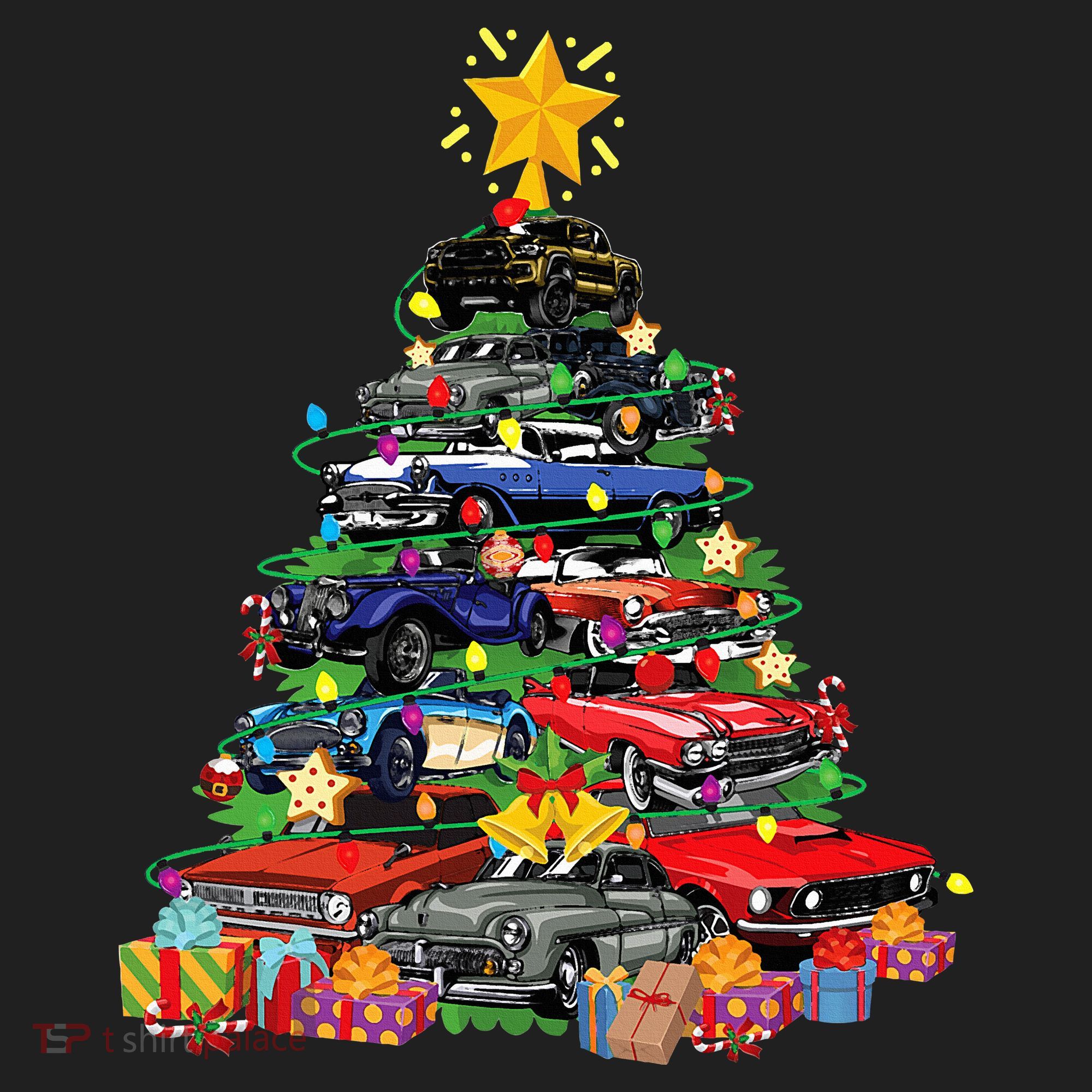 Hotrods Classic Muscle Car Christmas Tree Beanie