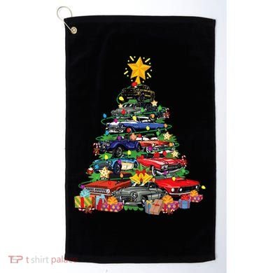 Hotrods Classic Muscle Car Christmas Tree Golf Towel