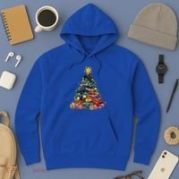 Hotrods Classic Muscle Car Christmas Tree Hoodie thumb 3