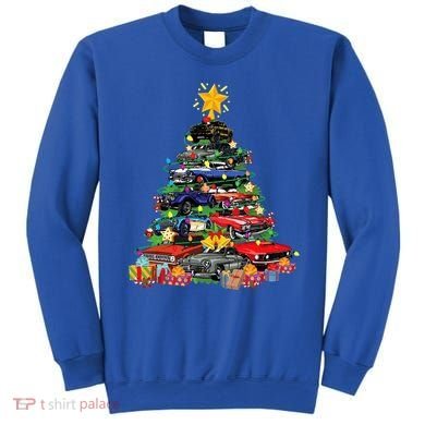 Hotrods Classic Muscle Car Christmas Tree Sweatshirt