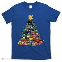 Hotrods Classic Muscle Car Christmas Tree T-Shirt thumb 0