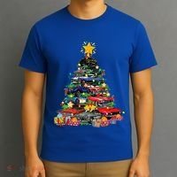 Hotrods Classic Muscle Car Christmas Tree T-Shirt thumb 3