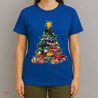 Hotrods Classic Muscle Car Christmas Tree T-Shirt thumb 4