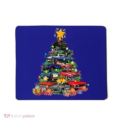 Hotrods Classic Muscle Car Christmas Tree Mousepad