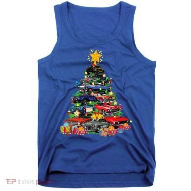 Hotrods Classic Muscle Car Christmas Tree Tank Top
