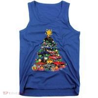 Hotrods Classic Muscle Car Christmas Tree Tank Top thumb 0