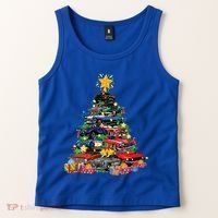 Hotrods Classic Muscle Car Christmas Tree Tank Top thumb 2